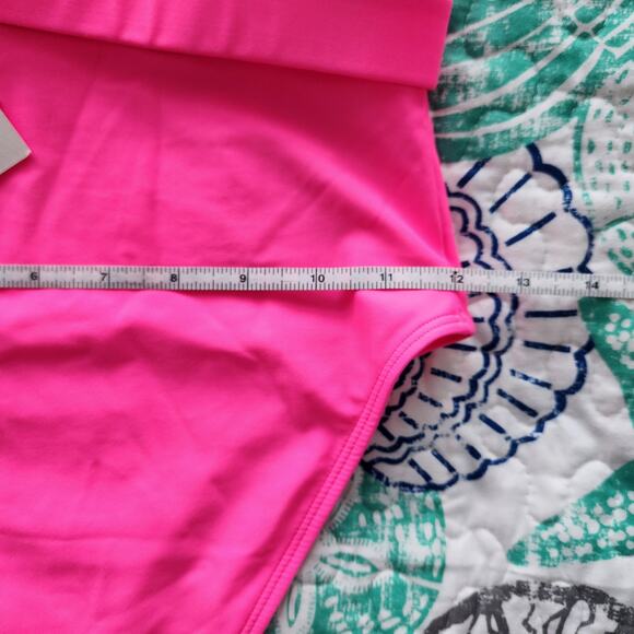 MILLY Cabana Ruched Halter One Piece Swimsuit P Neon Pink Beach Vacation Resort - Picture 10 of 11